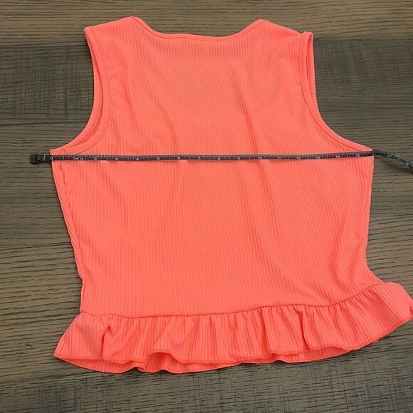 WHITE Birch Tank Top with Ruffle Hem - Picture 6 of 7